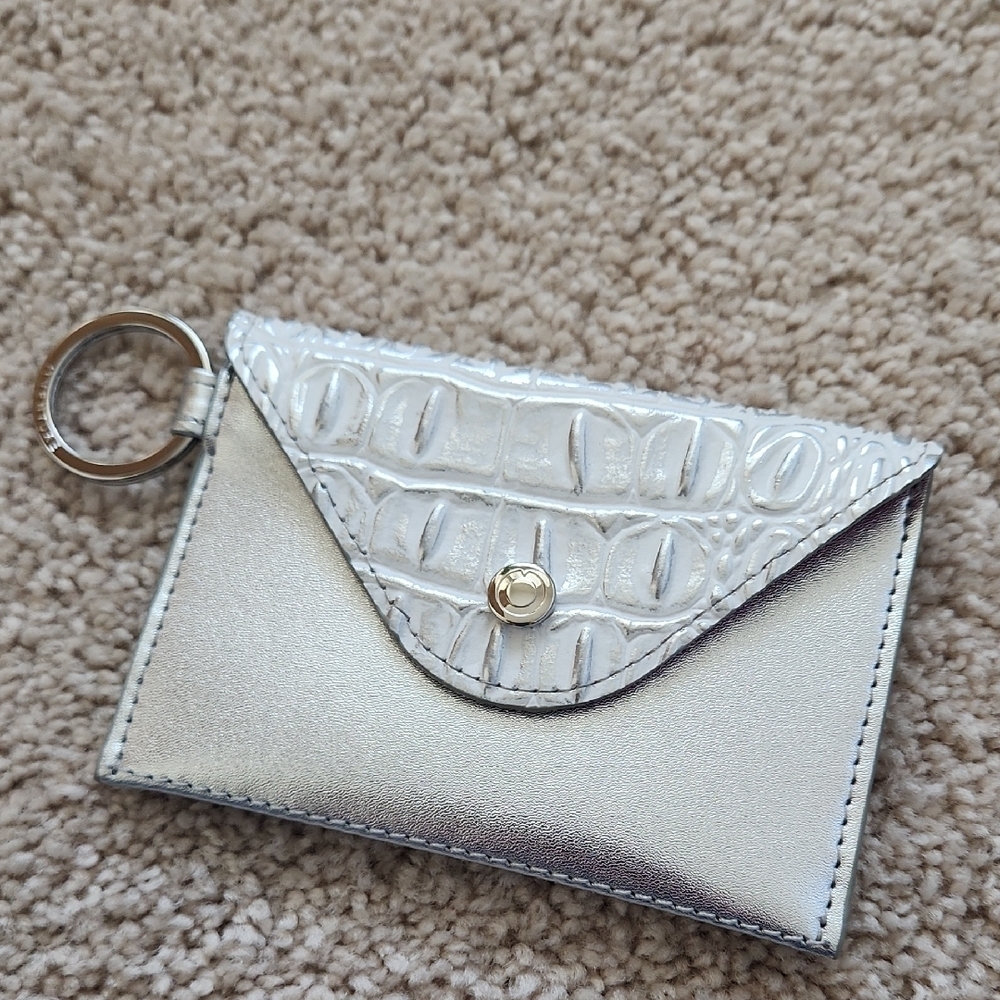 Silver and White Card Holder